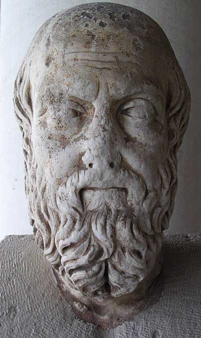 Bust of Herodotus. In Herodot's Histories the Borysthenes is described.