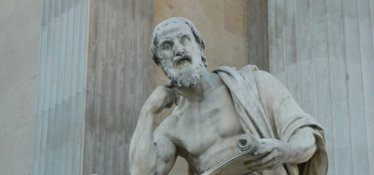 Statue of Herodotus at the parliament building in Vienna. Source: Pixabay